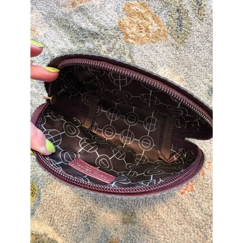 Henri Bendel Small Purple Coin Cosmetic Pouch - Like New